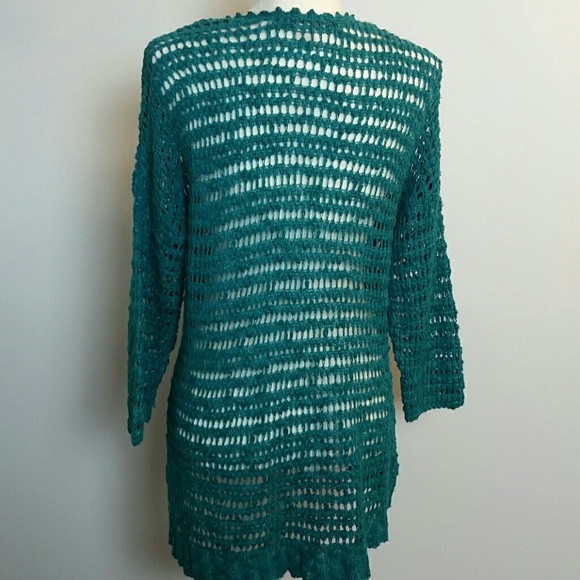Lucky Brand dark teal / green sweater. Sz L - Picture 2 of 3